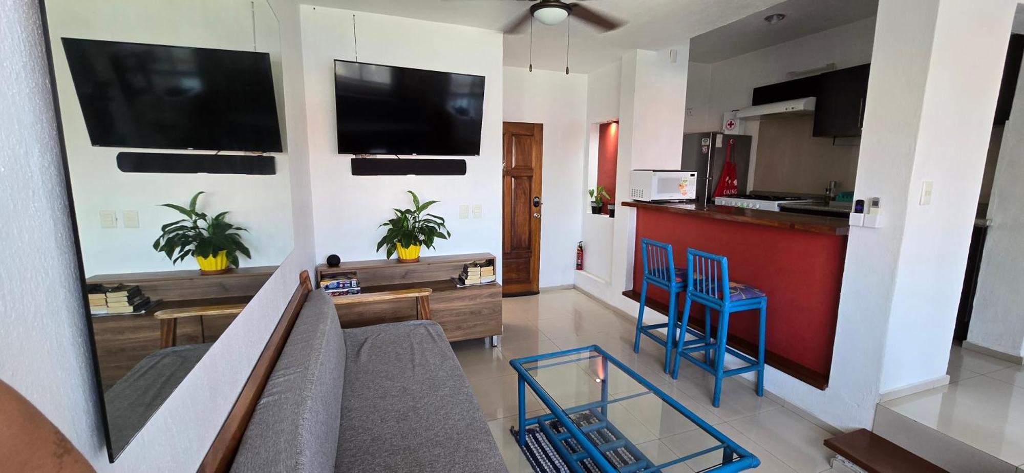 Апартаменты Magnifico Departamento, Cocina Equipada, 2 Recamaras 2 Banos , Hasta 6 Personas, 3 Albercas, Playa A 50 Mts Wifi, Aire Acondicionado Мансанильо Экстерьер фото